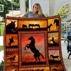 Sunset Riding Horse Quilt Bedding Set
