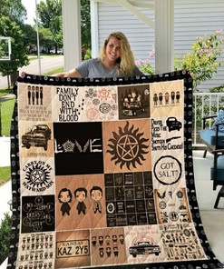 Supernatural V2 Quilt Blanket for Supernatural TV Series Fans