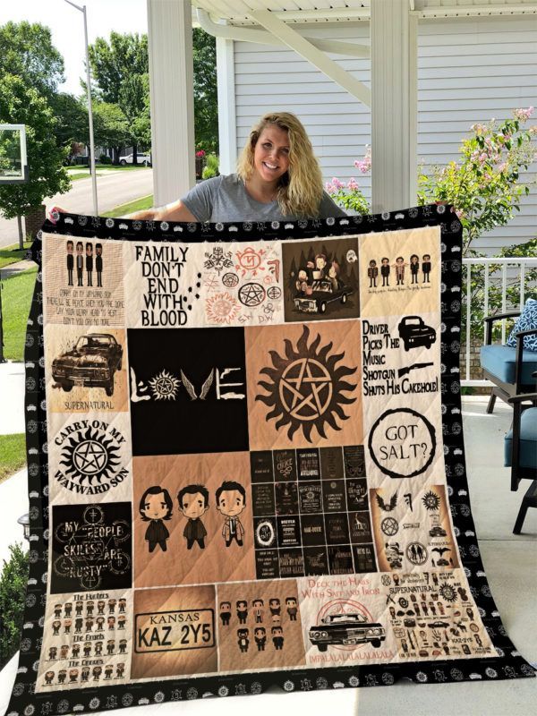 Supernatural V2 Quilt Blanket for Supernatural TV Series Fans