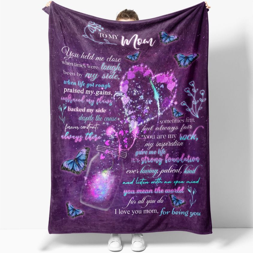 Support from Your Mom When Times Were Tough – Butterfly Blanket