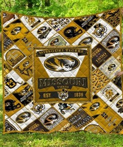 Support the Mizzou Tigers with this Go Mizzou Quilt Bedding Set