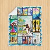 Surfing Girl Happy By The Sea Quilt Blanket - Perfect for Beach Lovers