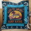 Surfing Keep It Simple Surf More Quilt Blanket Bed Set Queen for Fans