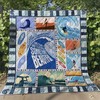 Surfing Quote Personalized Quilt Bedding Set Great for Gift Giving