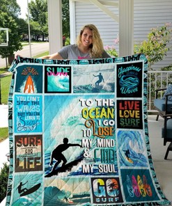 Surfing Theme Lose Mind Find Soul Quilt Bedding Set with Related Topic