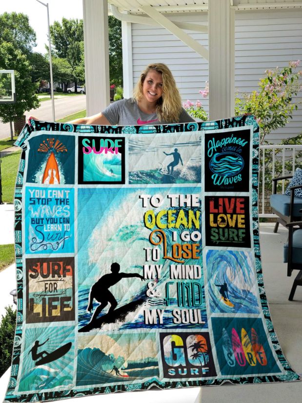 Surfing Theme Lose Mind Find Soul Quilt Bedding Set with Related Topic