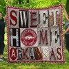 Sweet Home NCAA Arkansas Razorbacks Combined Green Quilt Bedding Set