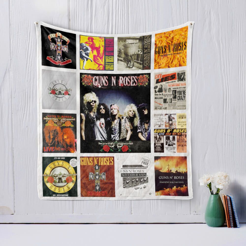 Sympathy For The Devil Guns N' Roses Quilt Blanket - Celebrate the music of Guns N' Roses quilt blanket.