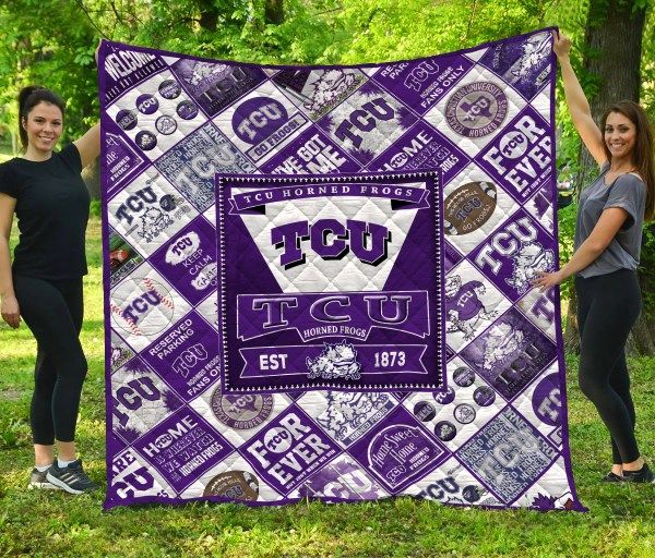 TCU Horned Frogs EST 1873 Quilt Bedding Set with Sporty Look