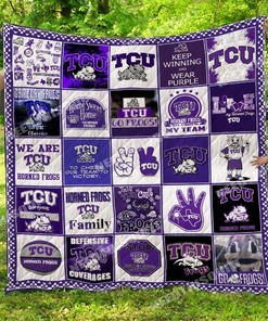 TCU Horned Frogs TcuHF Quilt Bedding Set for Fans