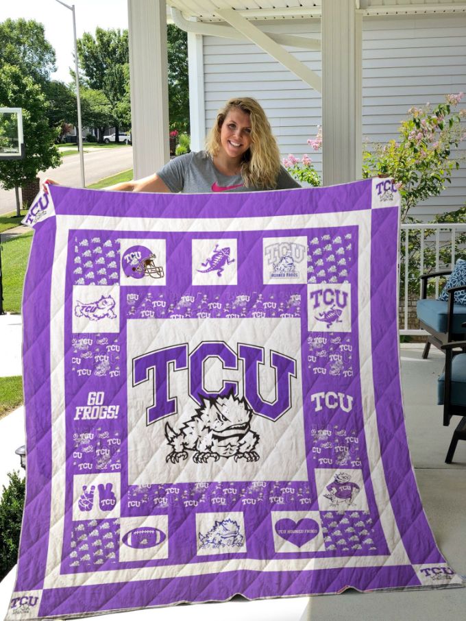 TCU Horned Frogs Ver2 Quilt Bedding Set for Fans