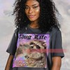 THUG LIFE Hug Life Raccoon Meme Tee for Men & Women