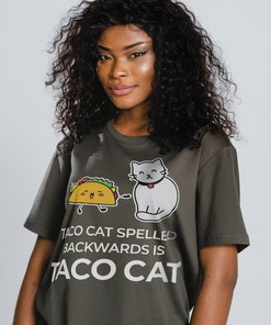 Tacocat Palindrome Unisex Tee | Cat Lover Shirt | Cat Gift