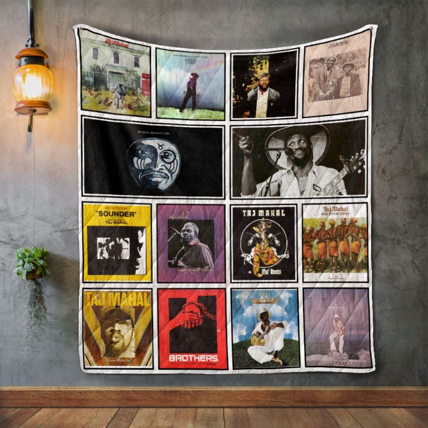 Taj Mahal album cover inspired quilt blanket for music fans
