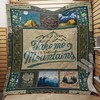 Take Me To The Mountains Camping Hiking Quilt Blanket for Nature Lovers