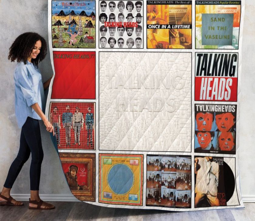 Talking Heads Albums Themed Quilt Blanket For Music Lovers