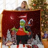 Tampa Bay Buccaneers Grinch Santa Quilt Blanket Bed Set for Fans