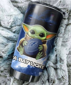 Tampa Bay Lightning NHL Tumbler - Baby Yoda Design Tumbler