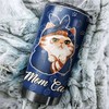 Tampa Bay Lightning NHL Tumbler: Cat Mom Tumbler with NHL Logo, Perfect for Dedicated Fans
