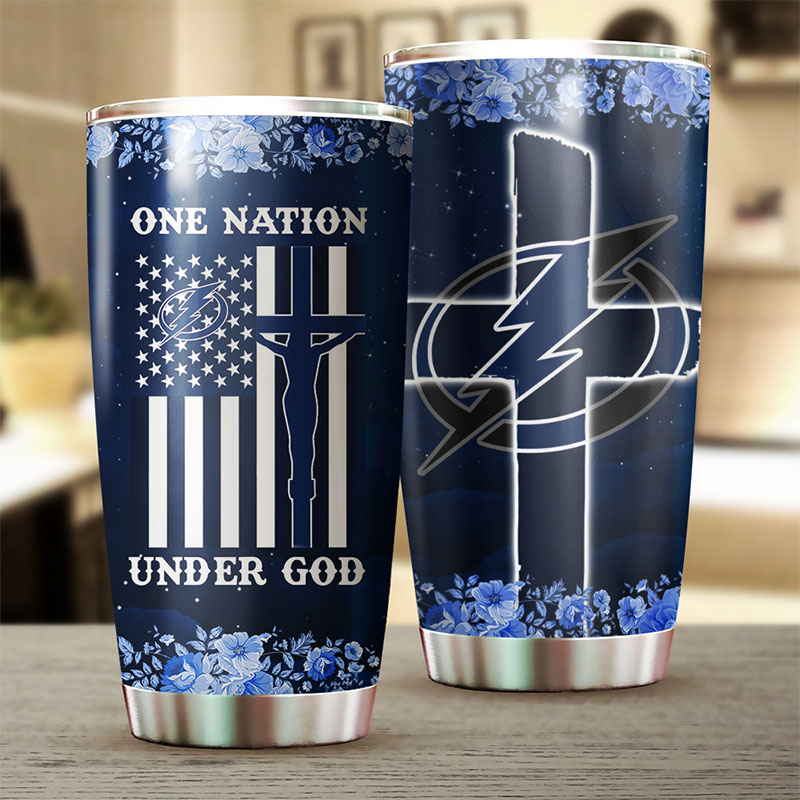 Tampa Bay Lightning NHL Tumbler - One Nation Under God - Image 2