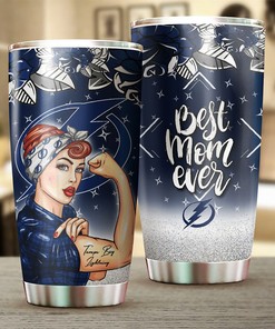 Tampa Bay Lightning NHL Tumbler - Strong Best Mom Ever Tumbler with Bold Design - G Fanatics
