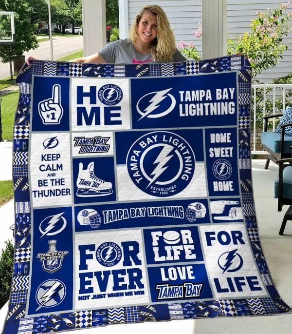 Tampa Bay Lightning Quilt Bedding Set 03 for Sports Fans