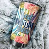 Tampa Bay Rays MLB Tumbler for Best Mom Ever with Flower Design and MLB Logo