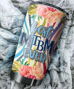 Tampa Bay Rays MLB Tumbler for Best Mom Ever with Flower Design and MLB Logo