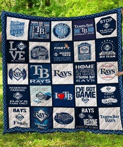 Tampa Bay Rays Tbr Quilt Blanket with Baseball Theme