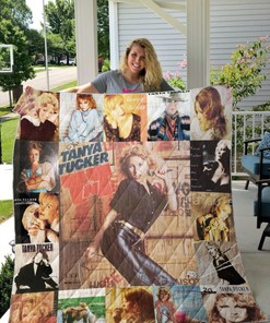 Tanya Tucker Ver 17 Quilt Blanket - A must-have for fans of Tanya Tucker, this quilt blanket features her image.