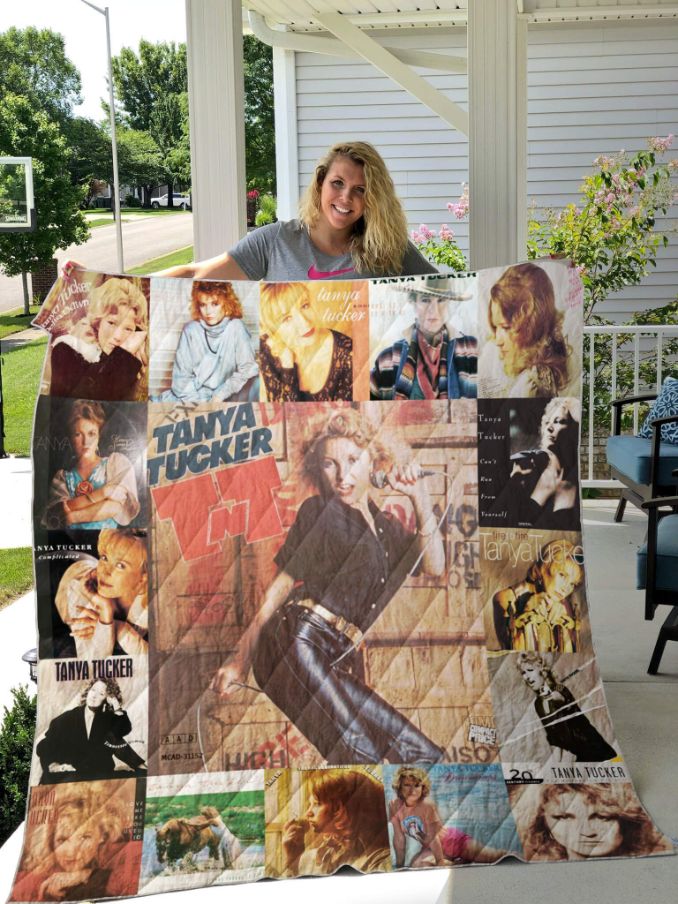 Tanya Tucker Ver 17 Quilt Blanket - A must-have for fans of Tanya Tucker, this quilt blanket features her image.