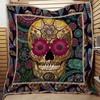 Tattooed Skull Quilted Bedding Set - For a Badass Look