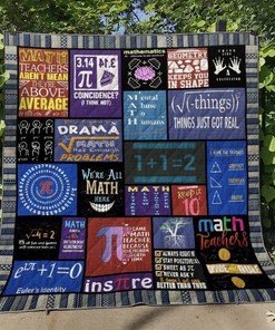 Teacher Geometry Keeps You In Shape Educator Inspired Quilt Bedding Set.