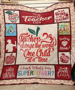 Teacher Quilt Bedding Set for Educators