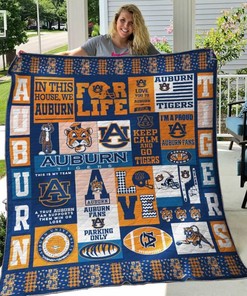 Team Auburn Tigers Quilt Blanket Showcasing Love For The Team