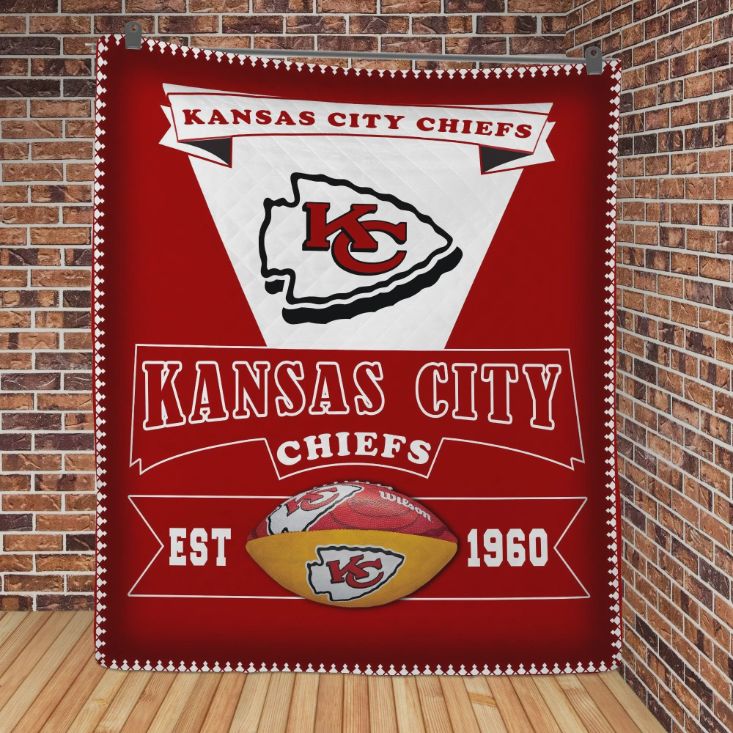 Team Kansas City Chiefs NFL Football Collection Quilt Bedding Set for Sports Fans
