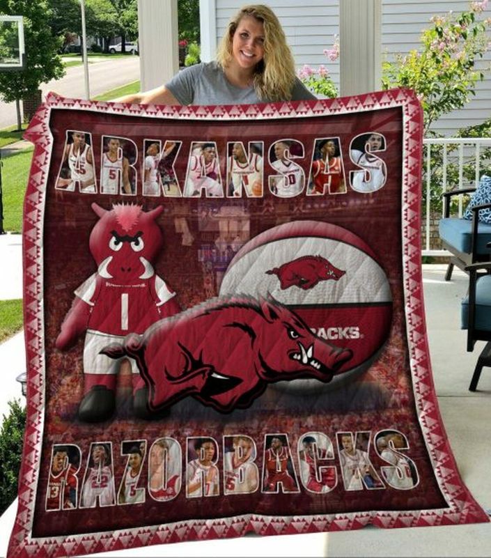 Team NCAA Arkansas Razorbacks Loved Quilt Bedding Set