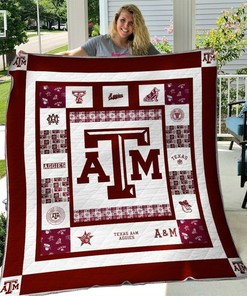 Team Texas Aggies Ncaa Full Size Quilt Bed Set with Soft Quilt Blanket
