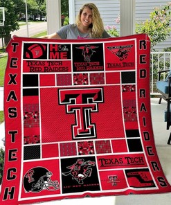 Tech Red Raiders Combined Texas Ncaa Quilt Bedding Set with Soft Quilt Blanket for Fans