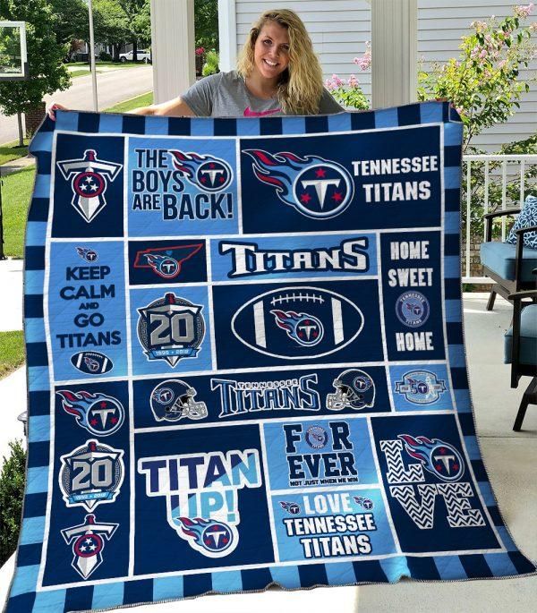 Tennessee Titans Quilt Blanket with Premium Comfy Sofa Throw