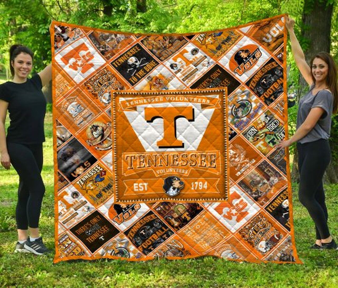 Tennessee Volunteers NCAA Quilted Bed Cover with Unique Design