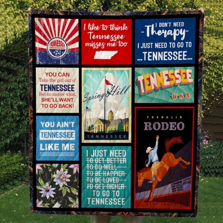 Tennessee You Can Take The Girl Out of Tennessee Quilt Bedding Set with Quilt Blanket, Great Gift for Tennessee Lovers