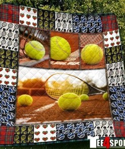 Tennis At The Court Quilt Blanket Great Customized Quilt Gifts For Birthday Christmas Thanksgiving Sports Bedding Set