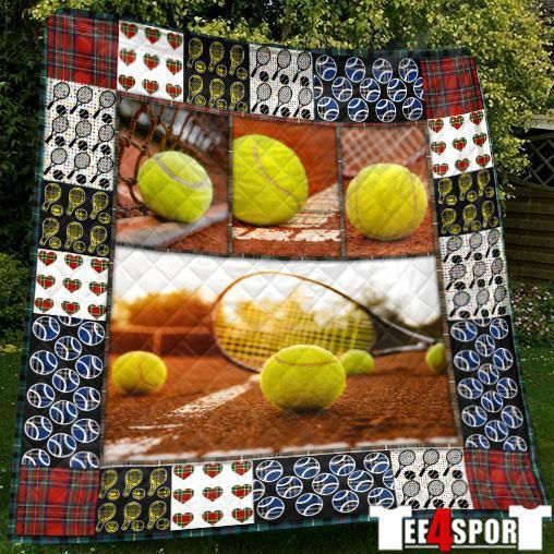 Tennis At The Court Quilt Blanket Great Customized Quilt Gifts For Birthday Christmas Thanksgiving Sports Bedding Set