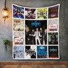 Tesla Album Covers Themed Quilt Blanket with Keywords