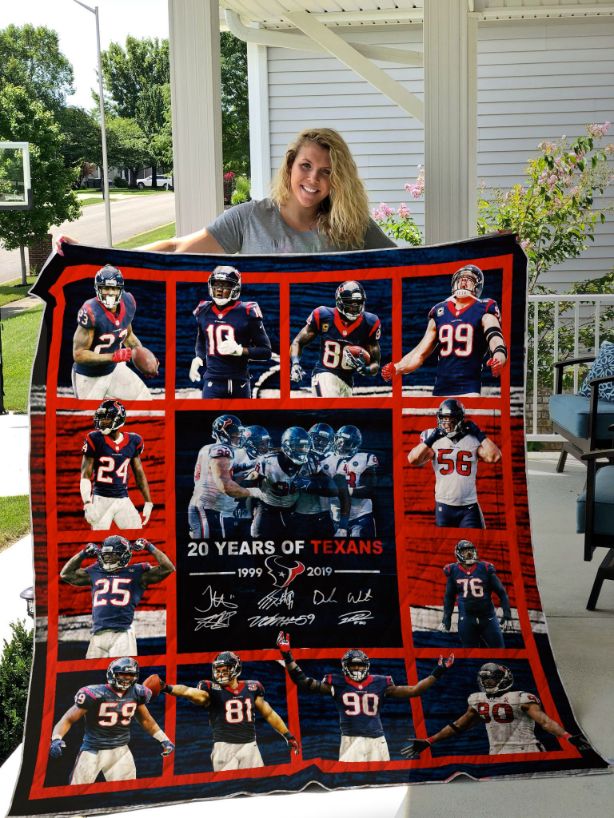 Texans Houston Texans 20 Year Anniversary Quilt Blanket