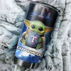 Texas Rangers MLB Tumbler featuring Baby Yoda and personalized design