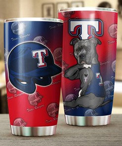 Texas Rangers MLB Tumbler for Dog Lovers