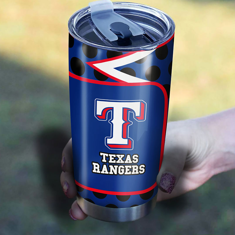 Texas Rangers MLB Tumbler for Fanatics with personalized MLB logo - Image 2