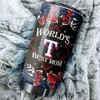 Texas Rangers MLB Tumbler for World's Best Moms with custom MLB logo